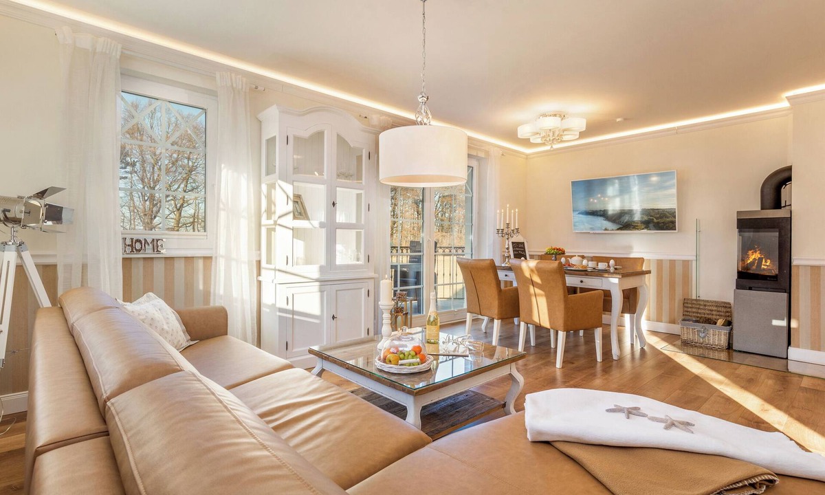 Zingst Apartment | 5-star luxury apartment right on the beach with a fireplace, spa area, and sauna