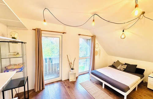 Prieros Apartment | Bright, large vacation apartment with balcony & air conditioning on Langer See in Prieros