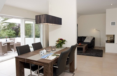 Borkum Apartment | Exclusive 5-star vacation apartment in a top location, with sauna, fireplace & large balcony.