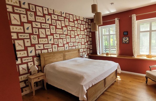 Lychen Apartment | Idyllically situated forester's lodge on the lake with jetty, secluded location