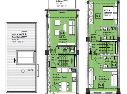 Prora Apartment | Prora - Penthouse mit Meerblick - Sternenblick Dachterrasse