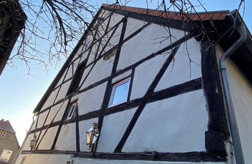 Oderberg Apartment | Small cozy room in a half-timbered house
