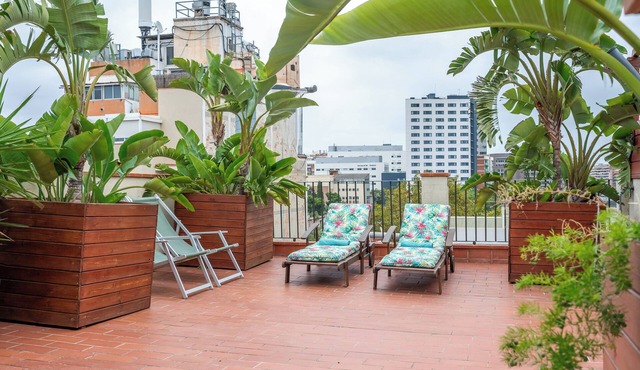 Discover this charming and modern 1-bedroom apartment with private terrace
