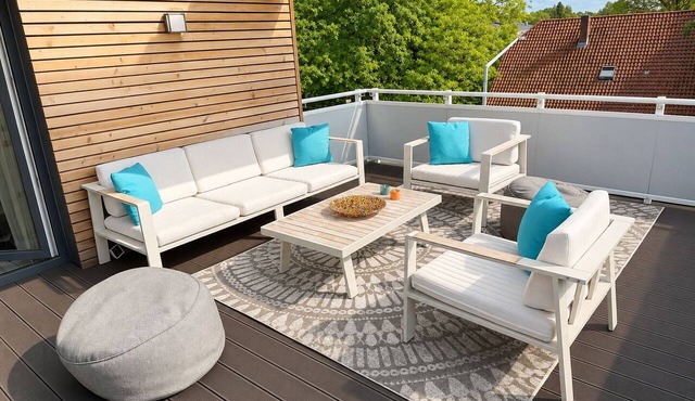 Exclusive 130-square-meter duplex penthouse apartment with a large rooftop terrace