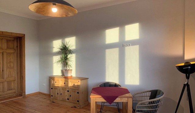 Spacious double room surrounded by greenery