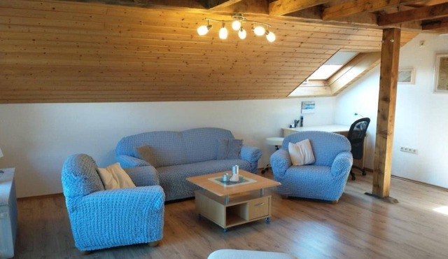 Spacious, modern apartment with balcony