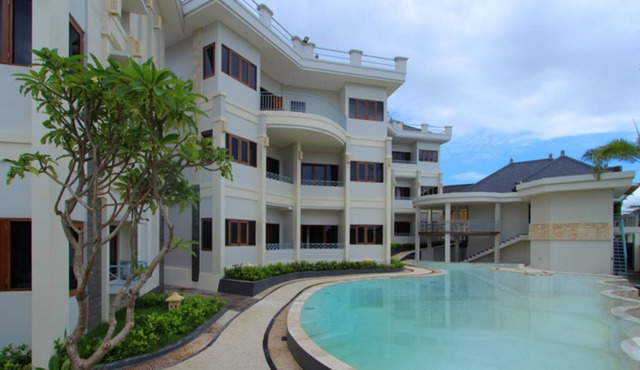 The spacious room with modern amenities
