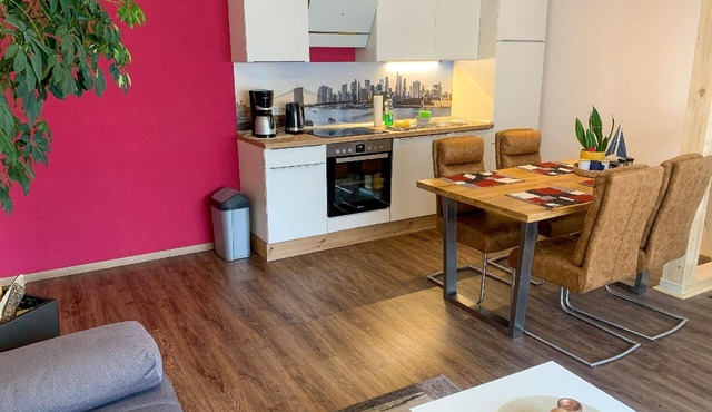Top modern holiday flat for 4 people with full facilities on a beautiful former farm