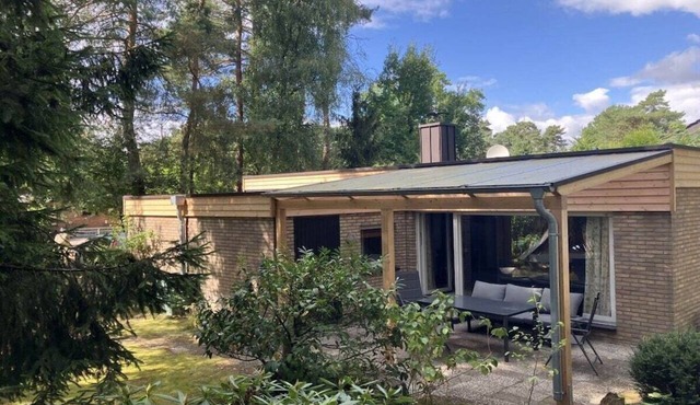 with garden and fireplace