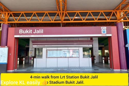 5-min Walk TM National Stadium Bukit Jalil, Unifi Arena, Near LRT, FREE Parking